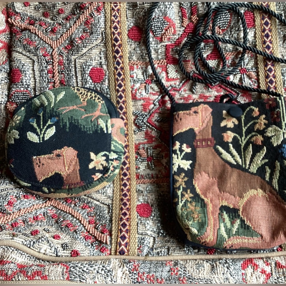 Robert Allen: Woodland Animals Tapestry Purse Bundle
